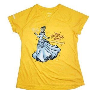 Disney Princess 2020 Half Marathon Yellow T-Shirt L Run Disney Performance tee